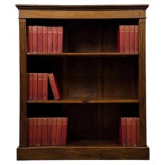 Wunderschönes antikes offenes Bücherregal aus Eiche im englischen Edwardian-Stil aus dem frühen 20. Jahrhundert