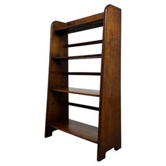 Fine Antique Early 20th Century English Oak Open Bookcase