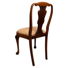 Fine Antique Set of Eight Burr Walnut and Upholstered Dining Chairs
