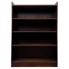Fine Antique Early 20th Century English Edwardian Oak Open Bookcase