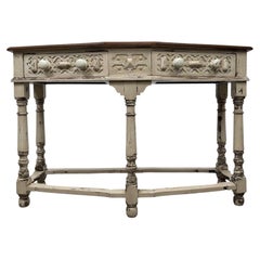 Fine Antique 20th Century English Country House Oak Console Table