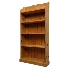 Fine Vintage Mid 20th Century Pine Open Bookcase