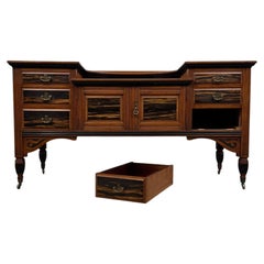 Fine Antique 20th Century Ebonised Mahogany Low Sideboard