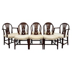 Fine Antique Set of Eight 19th Century English Hepplewhite Style Dining Chairs