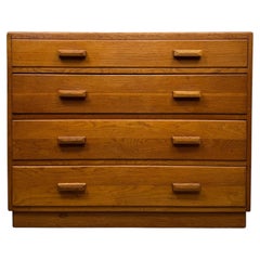 Fine Antique English Golden Oak Chest of Drawers, Early 20th Century