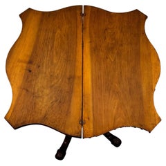 Fine Antique 19th Century English Victorian Figured Walnut Tea Table