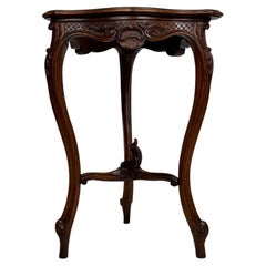 Fine 20th Century Victorian Style Mahogany Triangular Side Table