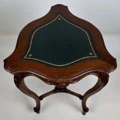 Fine 20th Century Victorian Style Mahogany Triangular Side Table