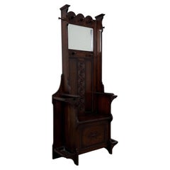 Fine Antique Early 20th Century English Oak Entrance Hall Stand