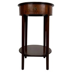 Fine Antique Early 20th Century English Edwardian Mahogany Oval Side Table