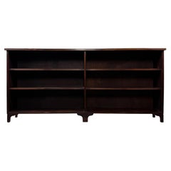Fine 20th Century Large Mahogany Open Bookcase