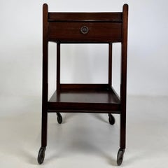 Precioso carrito de té antiguo de caoba, de estilo georgiano del siglo XIX