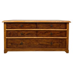 Magnifique commode basse en chêne vintage datant du milieu du XXe siècle