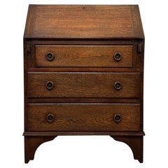 Fine Antique Early 20th Century English Edwardian Oak Bureau
