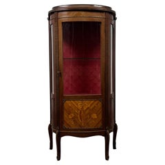 Fine Antique Early 20th Century French Mahogany Display Vitrine Cabinet
