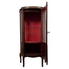 Fine Antique Early 20th Century French Mahogany Display Vitrine Cabinet