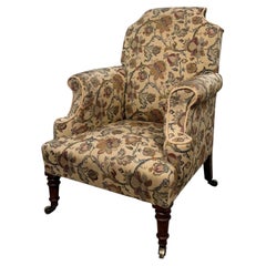 Fine Antique 19th Century Victorian Mahogany Wingback Armchair
