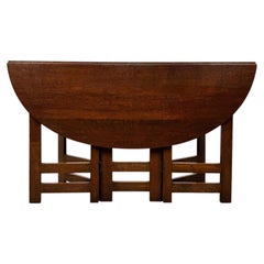 Fine Antique Early 20th Century Arts and Crafts Oak Gateleg Side Table