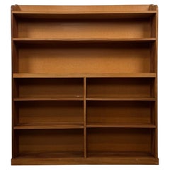 Fine Quality 20th Century Large Walnut Open Bookcase