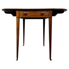 Mesa Pembroke de caoba de gran calidad, antigua, del siglo XIX, de estilo georgiano