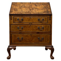 Fine Quality Antique Early 20th Century Edwardian Burr Walnut Bureau