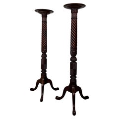 Fine Pair of Antique 19th Century Victorian Torchère Planter Jardiniere Stands