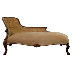 Fine Quality Antique 19th Century Victorian Mahogany Chaise Longue