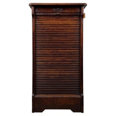 Fine Quality Antique 20th Century Oak Tambour Cabinet