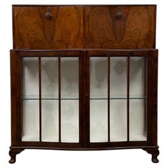 Fine Quality Antique 20th Century Figured Walnut Fitted Cabinet
