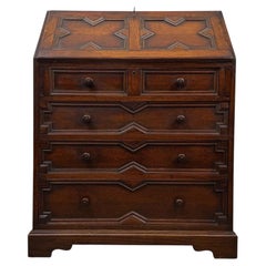 Fine Quality Antique 20th Century Jacobean Style Oak Writing Desk