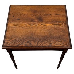 Fine Antique Early 20th Century Edwardian Oak Side Table
