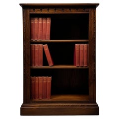 Fine Quality Antique Small Oak Open Bookcase, Early 20th Century