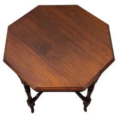 Fine Vintage Octagonal Side Table in Mahogany