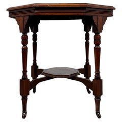 Fine Vintage Octagonal Side Table in Mahogany