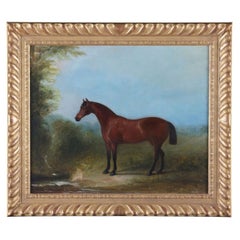 John Ferneley Jr. Victorian Equestrian Sporting Oil Painting, 1859