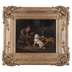 Paul Jones Victorian Sporting Oil Painting of Dogs, 19th Century
