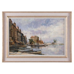 Ivan Taylor British Impressionist Marine River Scene Oil Painting