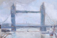 Grande peinture à l'huile postimpressionniste française représentant une scène marine, de Pierre Sicard