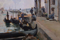 Carlo Follini Italian Impressionist Venice Oil Painting, 1892