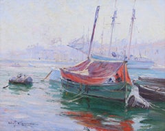 Adolphe Gaussen French Impressionist Mediterranean Marine Oil Painting