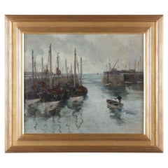 Richard Hesketh English Impressionist Marine Fishing Scene Oil Painting