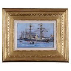 Bertram Priestman RA 1891 British Impressionist Marine Oil Painting