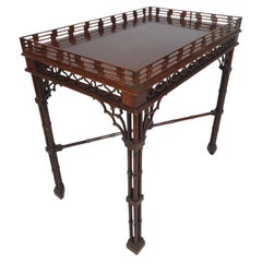 Fine Antique Chippendale Style Padauk Gothic Silver Table, circa 1830