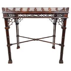 Fine Antique Chippendale Style Padauk Gothic Silver Table, circa 1830