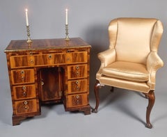 Fine Antique George II Yew Wood Dressing Table with Original Brasses, circa 1735