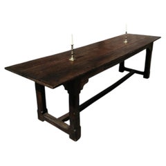 Fine Antique Early 18th Century Oak and Elm Refectory Table, circa 1720