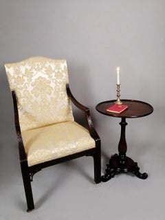 Fine Antique George II Chinese Chippendale Mahogany Library Chair, circa 1750