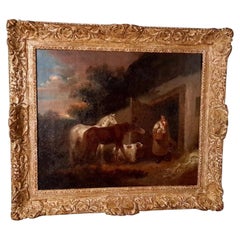 Magnifique peinture à l'huile d'époque, œuvre originale de William Joseph Shayer Senior, vers 1830