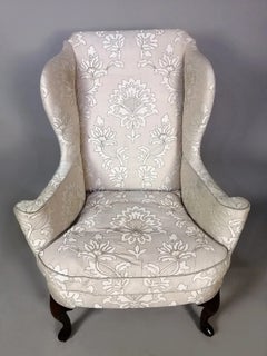 Elegant Antique Victorian Walnut Wing Chair, circa 1860