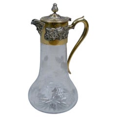 Superb Antique Asprey & Co. Silver Bacchus Mask Claret Jug